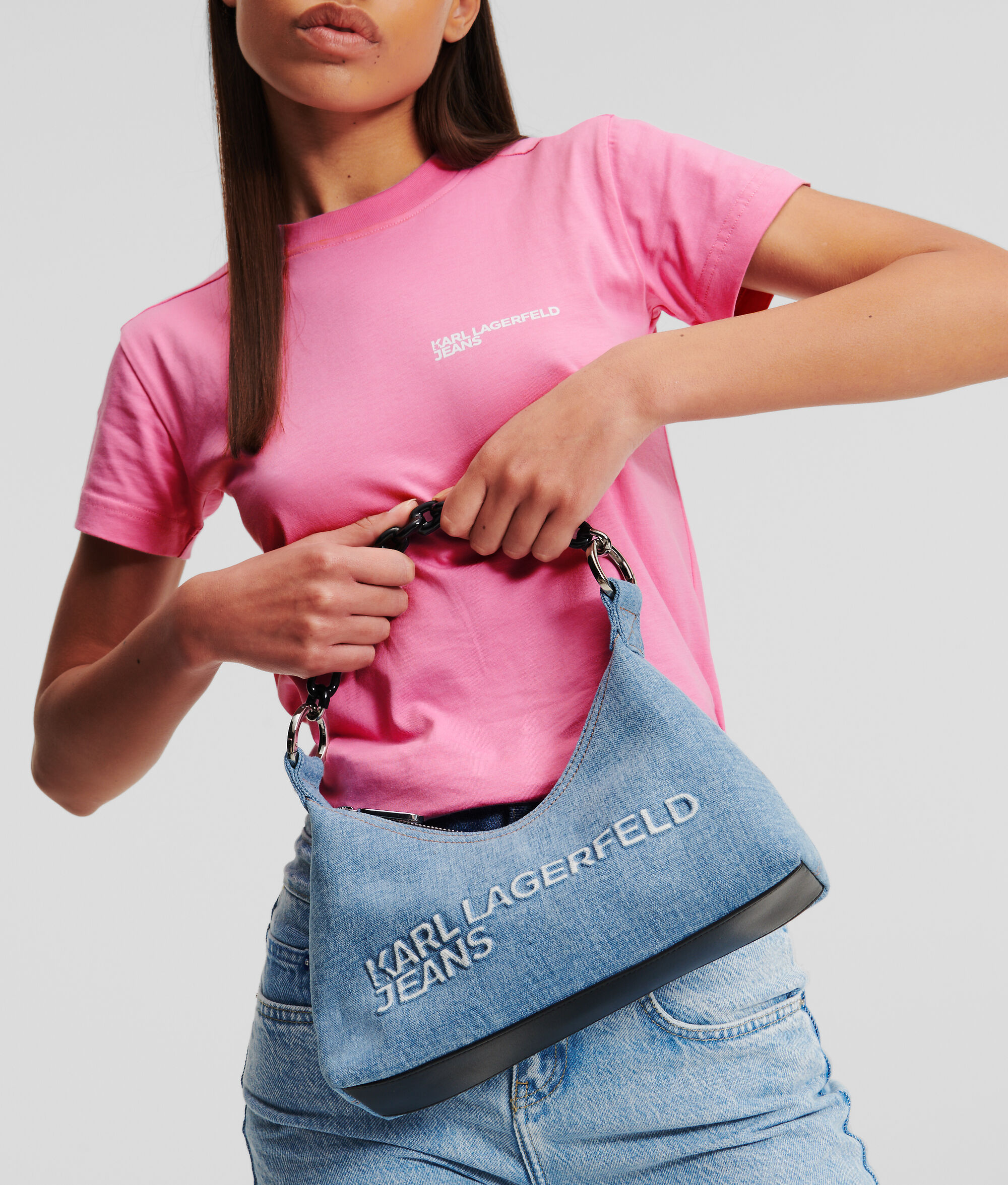 (image for) Top-Tier KLJ Denim SHOULDER BAG